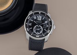 Cartier Calibre de Cartier Diver W7100056 (2010) - Zwart wijzerplaat 42mm Staal