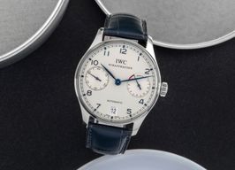IWC Portuguese Automatic IW500107 (2006) - Zilver wijzerplaat 42mm Staal