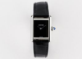 Cartier Tank WSTA0071 (2025) - Black dial 22 mm Steel case