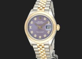 Rolex Lady-Datejust 279173 (2018) - Purple dial 28 mm Gold/Steel case