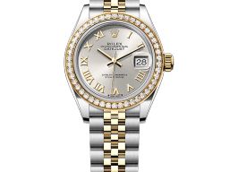 Rolex Lady-Datejust 279383RBR (2025) - Zilver wijzerplaat 28mm Goud/Staal