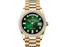 Rolex Day-Date 36 128398TBR (2025) - Groen wijzerplaat 36mm Geelgoud