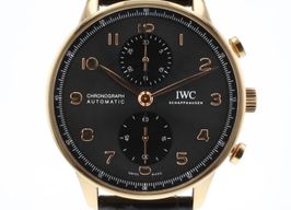 IWC Portuguese Chronograph IW371610 (2021) - Grijs wijzerplaat 41mm Roodgoud