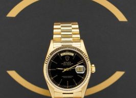 Rolex Day-Date 36 18038 (1986) - Black dial 36 mm Yellow Gold case