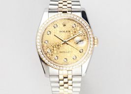Rolex Datejust 36 116243 (2012) - Champagne dial 36 mm Gold/Steel case