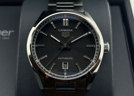 TAG Heuer Carrera Calibre 5 WBN2110.BA0639 (Unknown (random serial)) - Black dial 39 mm Steel case