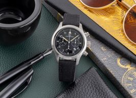 IWC Pilot Chronograph IW374101 (1996) - Zwart wijzerplaat 36mm Staal