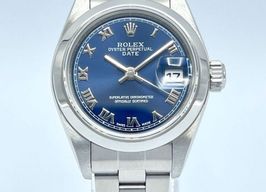 Rolex Oyster Perpetual Lady Date 79160 (2003) - Blauw wijzerplaat 26mm Staal