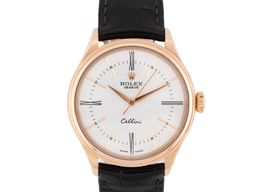 Rolex Cellini Time 50505 (2018) - White dial 39 mm Rose Gold case