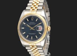 Rolex Datejust 36 116233 (2008) - Blue dial 36 mm Gold/Steel case