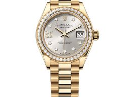 Rolex Lady-Datejust 279138RBR (2025) - Zilver wijzerplaat 28mm Geelgoud
