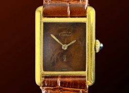 Cartier Tank MUST (1990) - Brown dial 20 mm Gold/Steel case