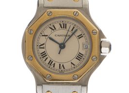 Cartier Santos 187903 (1992) - White dial 25 mm Gold/Steel case