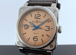 Bell & Ross BR 03 BR03A-GB-ST/SCA (2024) - Roze wijzerplaat 42mm Staal