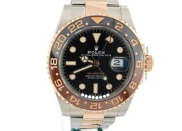 Rolex GMT-Master II 126711CHNR (2019) - Zwart wijzerplaat 40mm Goud/Staal