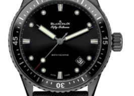 Blancpain Fifty Fathoms Bathyscaphe 5000-0130-B52A (2018) - Zwart wijzerplaat 43mm Keramiek