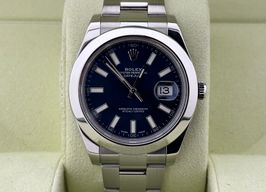 Rolex Datejust II 116300 (2017) - Blauw wijzerplaat 41mm Staal