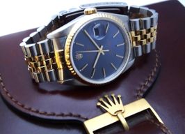 Rolex Datejust 16233 (1989) - Blue dial 36 mm Gold/Steel case