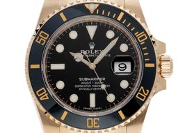 Rolex Submariner Date 116618LN (2017) - Black dial 40 mm Yellow Gold case