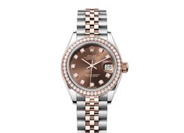 Rolex Lady-Datejust 279381RBR (2024) - Bruin wijzerplaat 28mm Staal