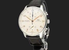 IWC Portuguese Chronograph IW371445 (Unknown (random serial)) - Silver dial 41 mm Steel case