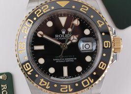Rolex GMT-Master II 116713LN (2015) - Zwart wijzerplaat 40mm Goud/Staal