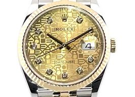 Rolex Datejust 36 126233 (2021) - Champagne dial 36 mm Gold/Steel case