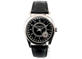 Patek Philippe Calatrava 6006G-001 (2020) - Black dial 39 mm White Gold case