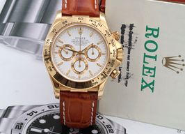 Rolex Daytona 16518 (Unknown (random serial)) - White dial 40 mm Yellow Gold case