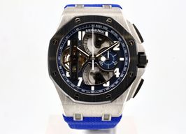 Audemars Piguet Royal Oak Offshore Tourbillon Chronograph 26388PO.OO.D027CA.01 (2015) - Blue dial 44 mm Platinum case