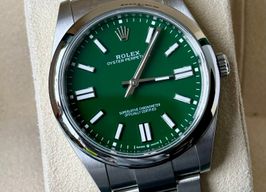 Rolex Oyster Perpetual 41 124300 (2024) - Groen wijzerplaat 41mm Staal