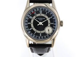 Patek Philippe Calatrava 6000G (2009) - Black dial 38 mm White Gold case