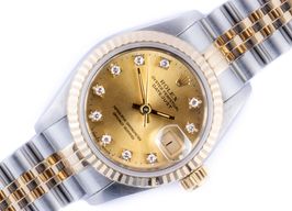 Rolex Lady-Datejust 69173 (1988) - Champagne wijzerplaat 26mm Goud/Staal