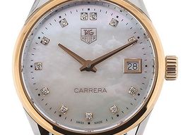 TAG Heuer Carrera Lady WAR1352.BD0779 (2023) - White dial 32 mm Gold/Steel case