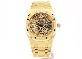 Audemars Piguet Royal Oak Jumbo 16204BA.OO.1240BA.01 (2024) - Transparant wijzerplaat 39mm Geelgoud