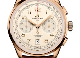 Breitling Premier RB0145371G1P2 (2026) - Yellow dial 42 mm Rose Gold case