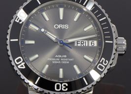 Oris Aquis 01 752 7733 4183-Set MB (2017) - Grijs wijzerplaat 46mm Staal
