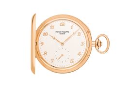 Patek Philippe Pocket watch 980R-001 (2025) - White dial 48 mm Rose Gold case