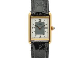Cartier Tank Vermeil 590005 (1990) - White dial 23 mm Silver case
