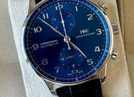 IWC Portuguese Chronograph IW371491 (2018) - Blauw wijzerplaat 41mm Staal