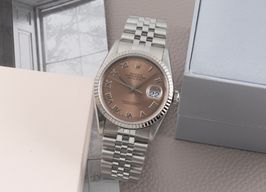 Rolex Datejust 36 16234 (Unknown (random serial)) - Pink dial 36 mm Steel case