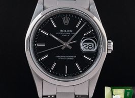 Rolex Oyster Perpetual Date 15200 (2006) - Zwart wijzerplaat 34mm Staal