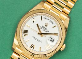 Rolex Day-Date 40 228238 (2022) - White dial 40 mm Yellow Gold case