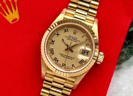 Rolex Lady-Datejust 69178 (1996) - Goud wijzerplaat 26mm Geelgoud