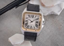 Cartier Santos 100 W20072X7 (Unknown (random serial)) - Silver dial 41 mm Steel case