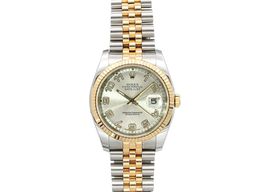 Rolex Datejust 36 116233 (Unknown (random serial)) - Silver dial 36 mm Gold/Steel case