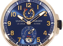 Ulysse Nardin Marine Chronometer Manufacture 1186-126 (2015) - Zilver wijzerplaat 44mm Roségoud