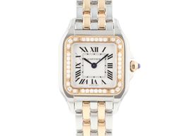 Cartier Panthère W3PN0006 (2022) - White dial 30 mm Gold/Steel case