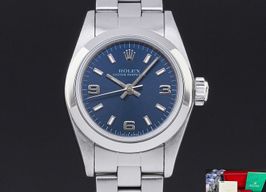 Rolex Oyster Perpetual 67180 (1996) - Blauw wijzerplaat 26mm Staal