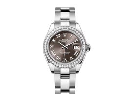 Rolex Lady-Datejust 279384RBR-0016 (2024) - Grey dial 28 mm Steel case